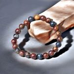 Multicolor natural Pietersite bead bracelet, colorful wood stone & storm stone, high-quality gem bulk supply. - Image 3