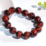 Natural Red Tiger Eye Beaded Bracelet, high-quality crystal jewelry bulk supply.