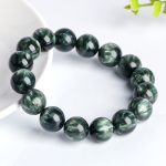 Natural Green Dragon Crystal Beaded Bracelet, high-quality gem accessories bulk supply.