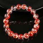 Flower inclusion crystal bracelet, natural crystal embedded with rose petals, fashion lucky stone jewelry bulk supply. - Image 3