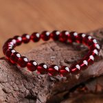 Natural Garnet Beaded Bracelet, bulk crystal accessories supply.