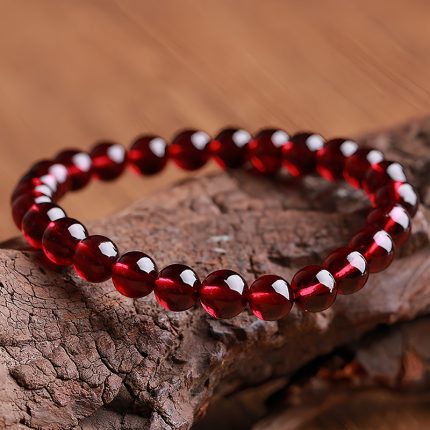 Natural Garnet Beaded Bracelet, bulk crystal accessories supply.
