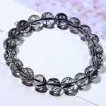 Natural Black Hair Crystal Bracelet, high-quality crystal gem accessories bulk supply.