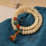 Jadeified Bodhi Root Bracelet, unisex wearable prayer beads hand jewelry.