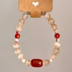 Red agate beaded bracelet, high-value light luxury niche design, delicate cold Chinese style New Year wrist jewelry. - Image 3