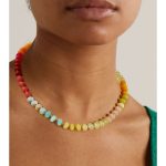 Handmade beaded natural stone necklace, versatile colorful neck chain, fashion clavicle chain. - Image 2