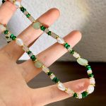 Stainless steel natural stone pearl necklace, light luxury high-end sense, retro court style clavicle chain, elegant neck jewelry for women. - Image 3