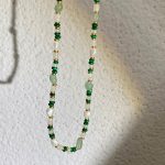 Stainless steel natural stone pearl necklace, light luxury high-end sense, retro court style clavicle chain, elegant neck jewelry for women. - Image 4