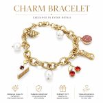 Ins Style Sweet Cherry Croissant Beaded Bracelet - Micro-Inlaid Zircon Crystal Charm Bracelet for Women, Cute Dainty Jewelry - Image 2