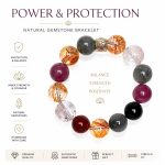 Natural Five Elements Crystal Beaded Bracelet - Clear Transparent Multi-Treasure Gemstone Spiritual Energy Jewelry - Image 2