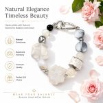 Natural Crystal Beaded Bracelet - Delicate Minimalist Fashion Gemstone Jewelry, Daily Wear Gift for Girls - Image 2