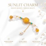 Natural Stone Amber Beeswax Bracelet - Light Luxury Retro New Chinese Style Beaded Strand Jewelry for Best Friend - Image 2