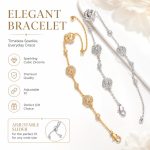 Bling Full Drill Copper Coin Bubble Bracelet - Vintage Old Money Style Light Luxury Fine Hand Jewelry - Image 2