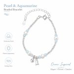 Sterling Silver Fish Pearl Bracelet - Cute Fresh Dainty Elegant Sweet Unique Design Hand Jewelry Gift - Image 2