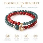 Lapis Lazuli Beaded Double Loop Bracelet - Imperial Blue Natural Sapphire Emotional Stability Jewelry - Image 2
