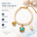 Korean Ins Fashion Ocean Pearl Bracelet - Turquoise Turtle Conch Shell Pendant Beach Jewelry - Image 2