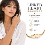Summer Mirror Stainless Steel Double Heart Matching Bracelet - DIY Minimalist Fashion Couples Anklet & Bracelet - Image 3