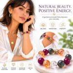 Natural Five Elements Crystal Beaded Bracelet - Clear Transparent Multi-Treasure Gemstone Spiritual Energy Jewelry - Image 3