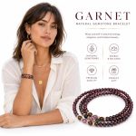 New Chinese Style Garnet Multi-Loop Bracelet - Light Luxury 3-Loop Stacking Natural Stone Jewelry for Women - Image 3