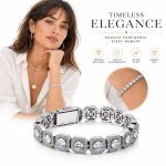 Iced Out Zircon Cuban Chain Bracelet - Luxury Hip Hop Geometric Bling Bracelet Men's Fine Jewelry - Image 3