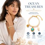 Korean Ins Fashion Ocean Pearl Bracelet - Turquoise Turtle Conch Shell Pendant Beach Jewelry - Image 3