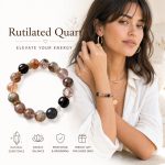 Black Gold Super Seven Natural Crystal Bracelet - Smokey Quartz Wealth Attraction XiaoHongShu Viral Jewelry - Image 3