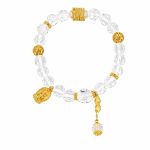 Faceted White Crystal Beaded Bracelet - Premium Quartz Strand Healing Gemstone Jewelry, Elegant Gifts for Women