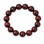 Premium Indian Lobular Red Sandalwood Bracelet - High Density 108 Beads Wooden Mala Rosary Buddhist Prayer Beads