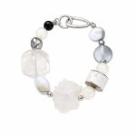 Natural Crystal Beaded Bracelet - Delicate Minimalist Fashion Gemstone Jewelry, Daily Wear Gift for Girls