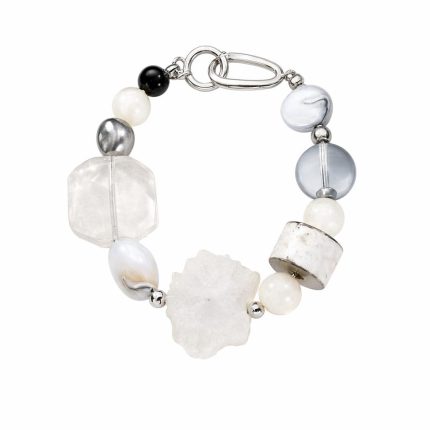 Natural Crystal Beaded Bracelet - Delicate Minimalist Fashion Gemstone Jewelry, Daily Wear Gift for Girls