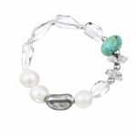 Natural Jade Beaded Bracelet - Elegant Fashion Women Gemstone Jewelry Minimalist Gift for Girlfriend