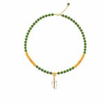 Natural Green Agate Beaded Bracelet - Elegant Nephrite Jade Style Green Gemstone Strand for Women