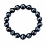 Natural Blue Tiger Eye Beaded Bracelet - Men's Imperial Blue Crystal Strand Couples Fashion Jewelry