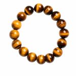 Natural Yellow Tiger Eye Beaded Bracelet - Unisex Pure Natural Crystal Strand Minimalist Hand Jewelry