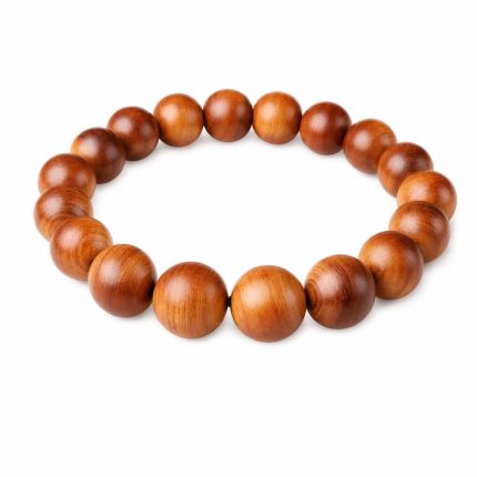 Aged Taihang Arborvitae Wood Bracelet - 2.0cm Single Loop Red Oil Translucent Buddhist Prayer Mala Beads