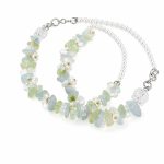 Fresh Summer Sweet Floral Beaded Bracelet - Pastoral Pearl Vine Gemstone Chips Versatile Strand Wholesale