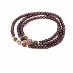 New Chinese Style Garnet Multi-Loop Bracelet - Light Luxury 3-Loop Stacking Natural Stone Jewelry for Women