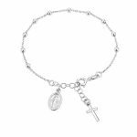 New Fashion Cross Beaded Charm Bracelet - Copper Minimalist Commuter Wrist Accessory for Women