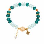 Gradient Color Crystal Beaded Bracelet - Trendy Niche Fine Shimmer Wrist Jewelry for Women
