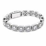 Iced Out Zircon Cuban Chain Bracelet - Luxury Hip Hop Geometric Bling Bracelet Men's Fine Jewelry