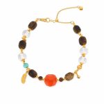Agate Button Bead Bracelet - Traditional Chinese Retro Style Wooden Art Meditation Hand Jewelry