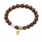 White Kynam Agarwood DIY Double Loop Bracelet - Single Loop Wishing Buddhist Mala Prayer Beads Wood Jewelry
