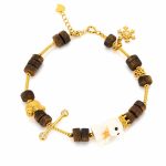 Autumn Winter Retro Beaded Bracelet - Maillard Brown Trendy Versatile Niche Design Bracelet for Women