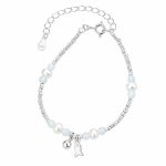 Sterling Silver Fish Pearl Bracelet - Cute Fresh Dainty Elegant Sweet Unique Design Hand Jewelry Gift
