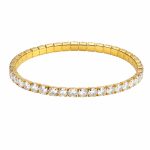 Titanium Steel Roman Zircon Bracelet - Light Luxury Niche Cold Style Cuban Chain Jewelry Gift for Women